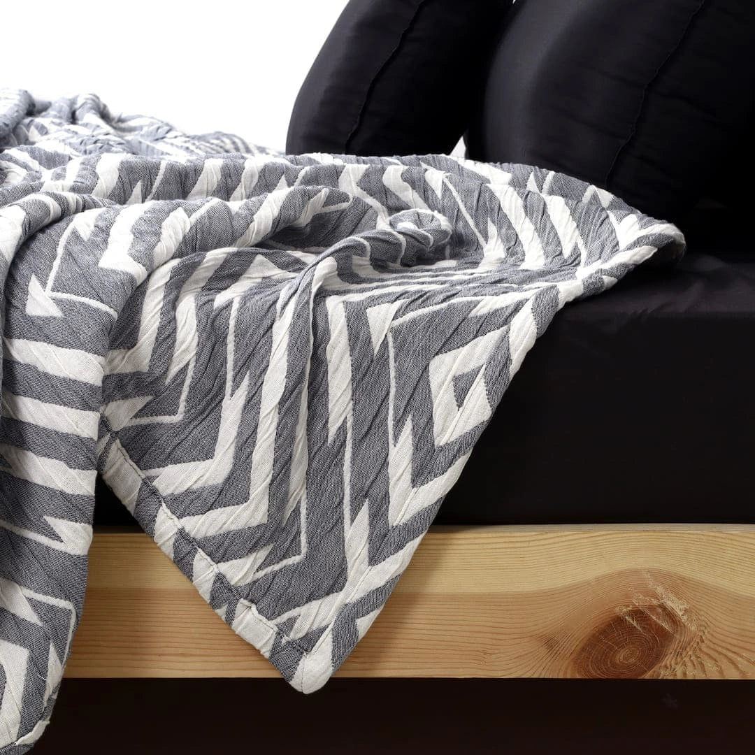 Zarf Plush Cotton AC Comforter For Single Size Bed With 2 Pillow Cases - Sapphire