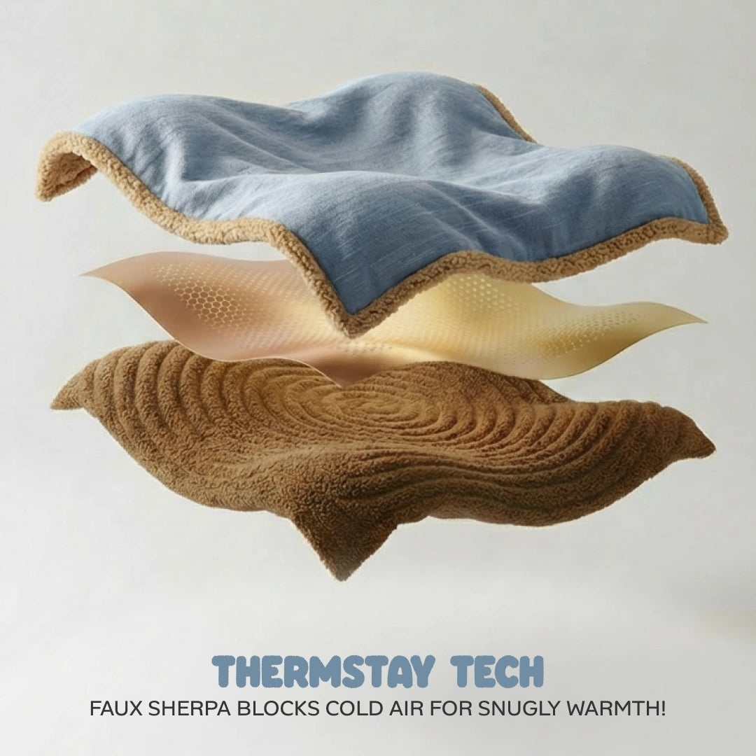 Reversible Baby Blanket With 1 Pillow & 1 Pillow Cover - Sky Daze