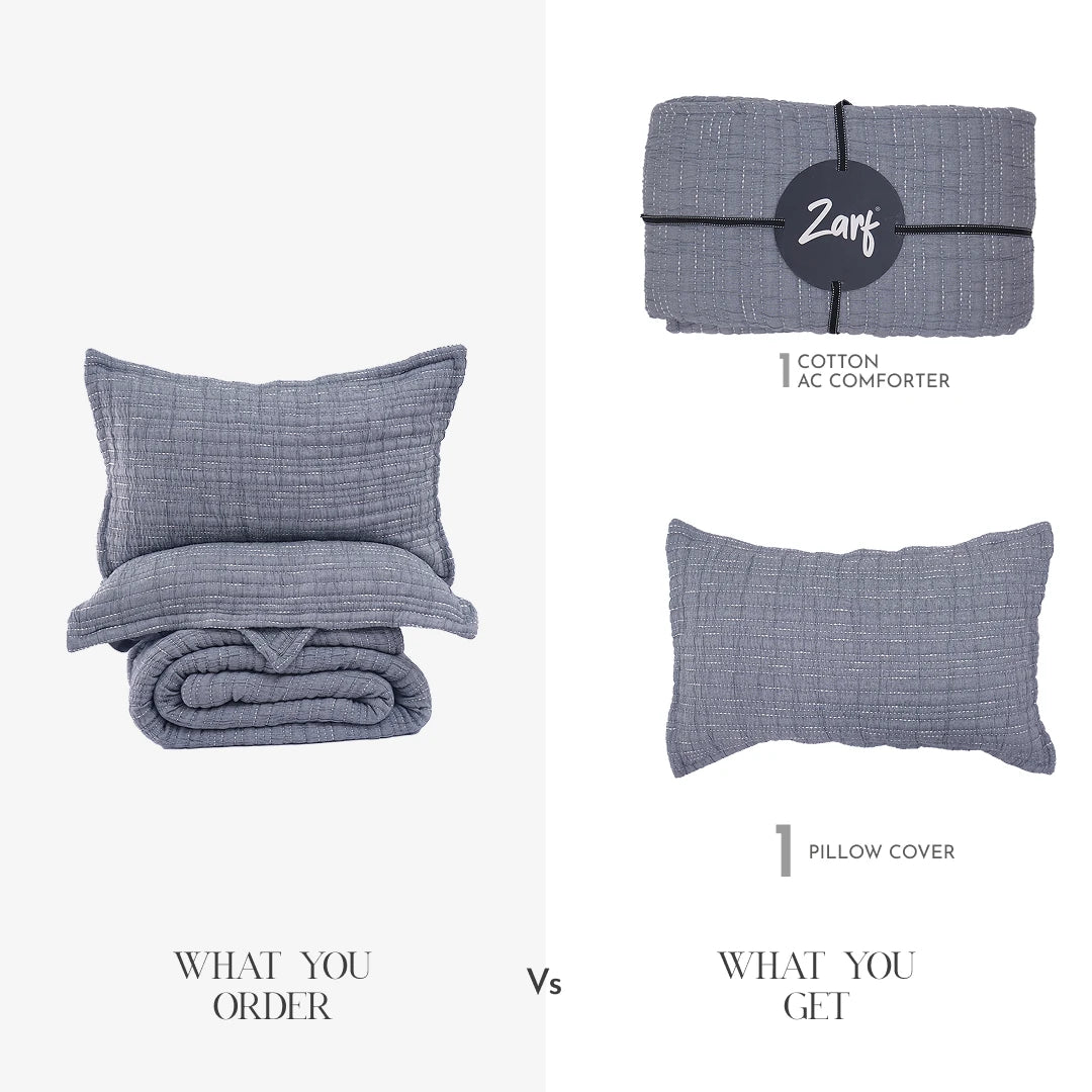 Zarf Baby Size Pure Cotton Cottage Comforter with 1 Pillow Case - Dreamtide