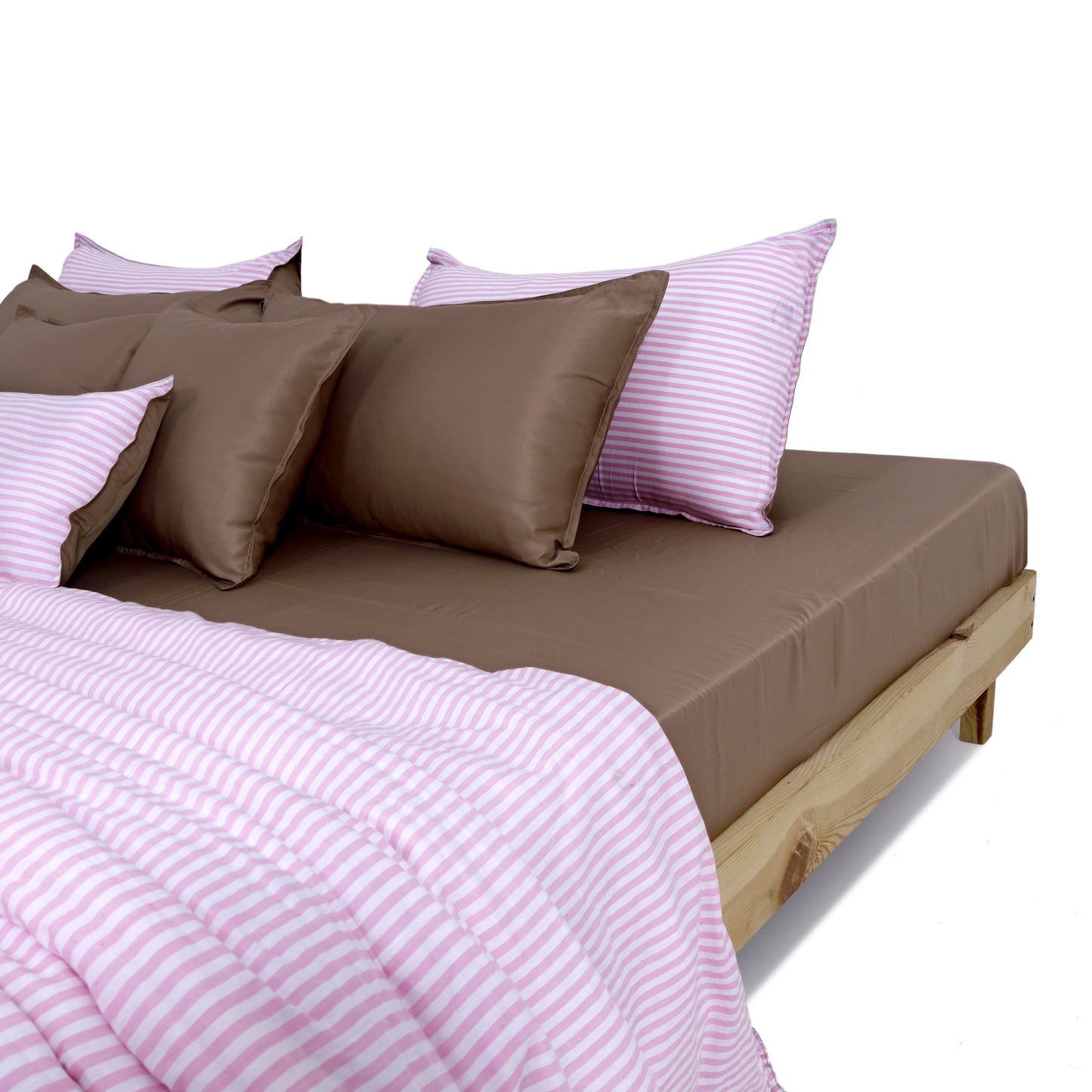 Linen Blend AC Comforter With 2 Pillow Cases and 1 Breakfast Pillow - Trosa