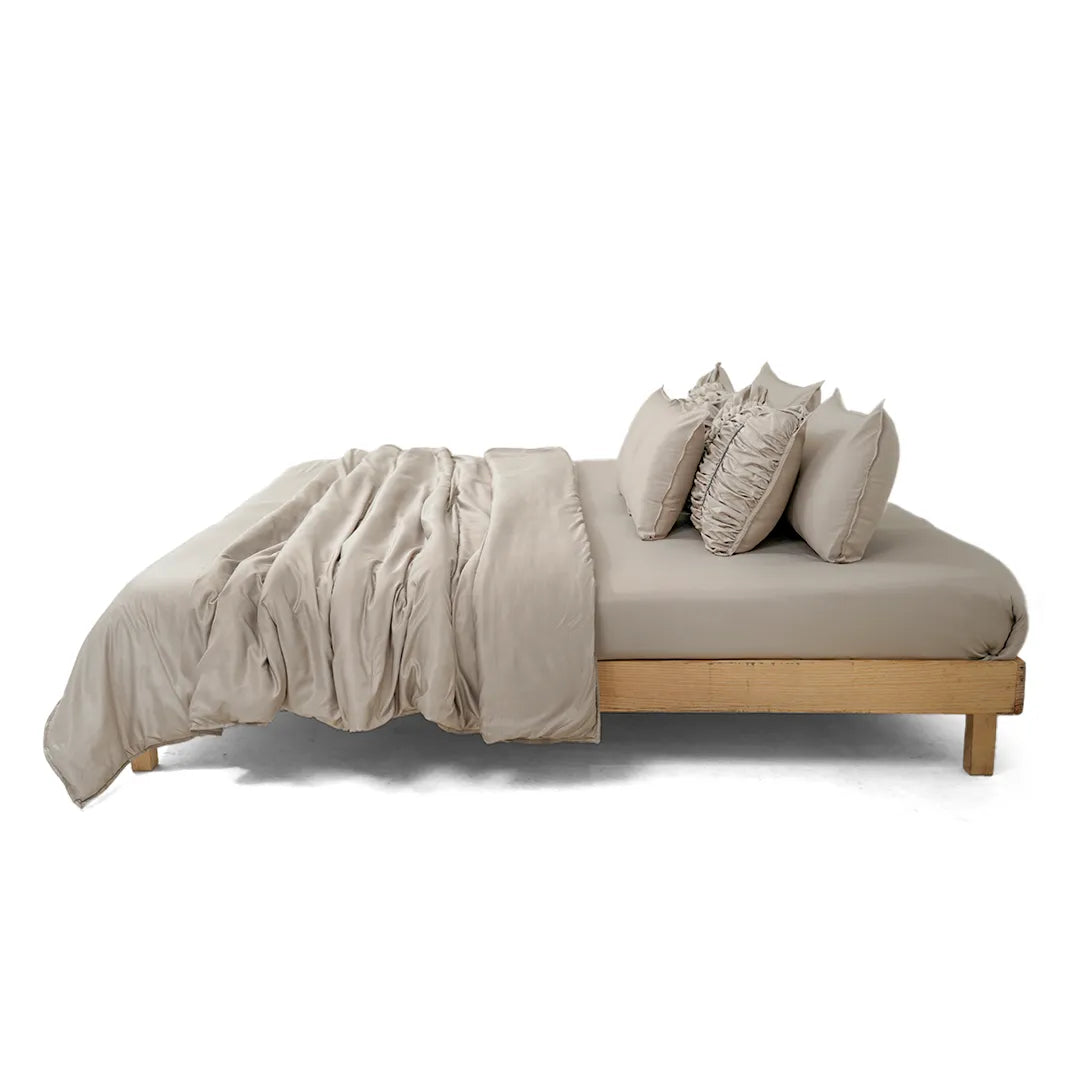 Zarf Italian Staple Weave Bedding Set Of 8 For Single Size Bed - Marbelle
