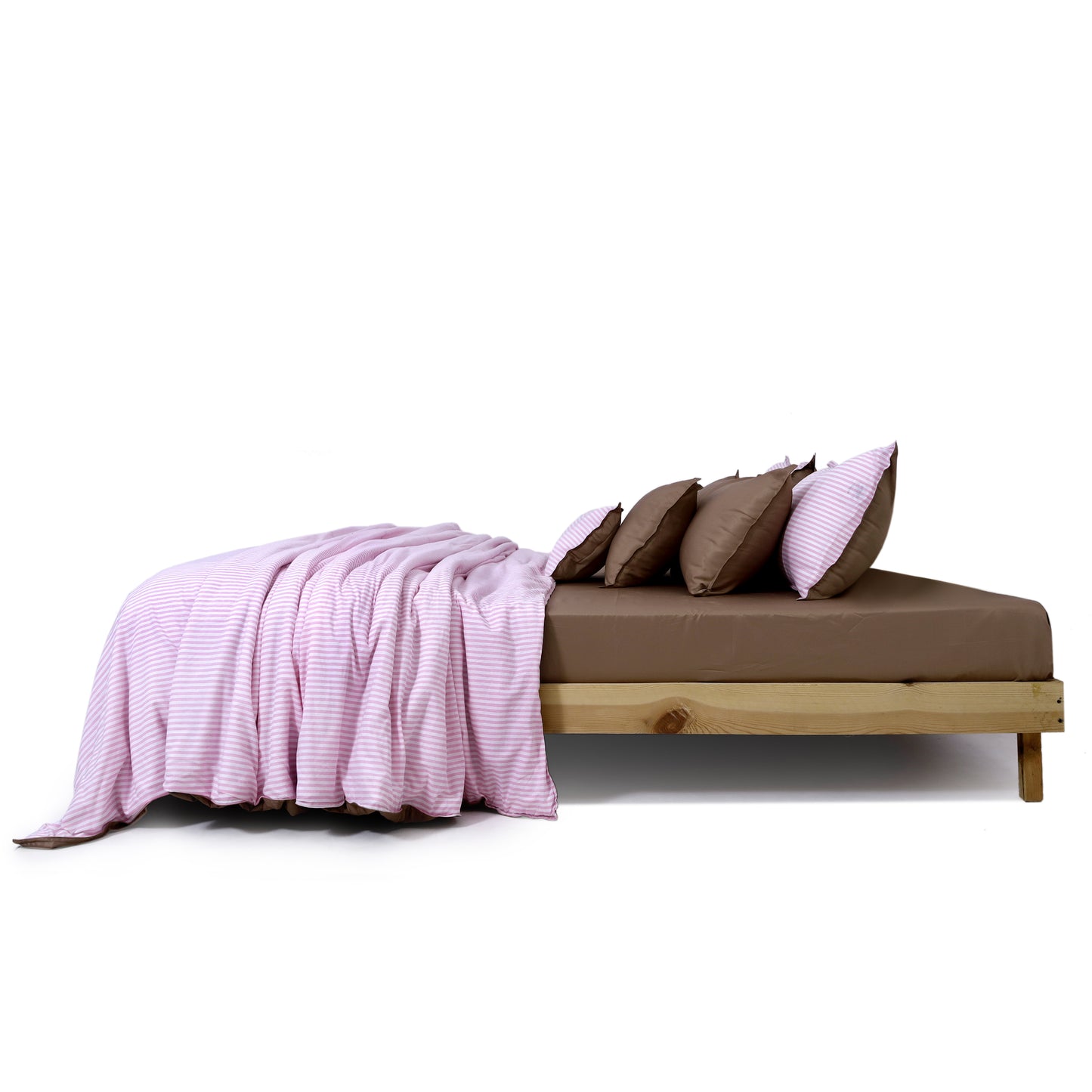 Linen Blend AC Comforter With 2 Pillow Cases and 1 Breakfast Pillow - Trosa