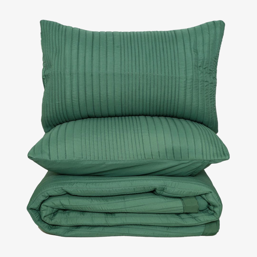 Zarf AC Comforters For Single Size Bed With 2 Pillow Cases & 2 Cushion Covers - Jade