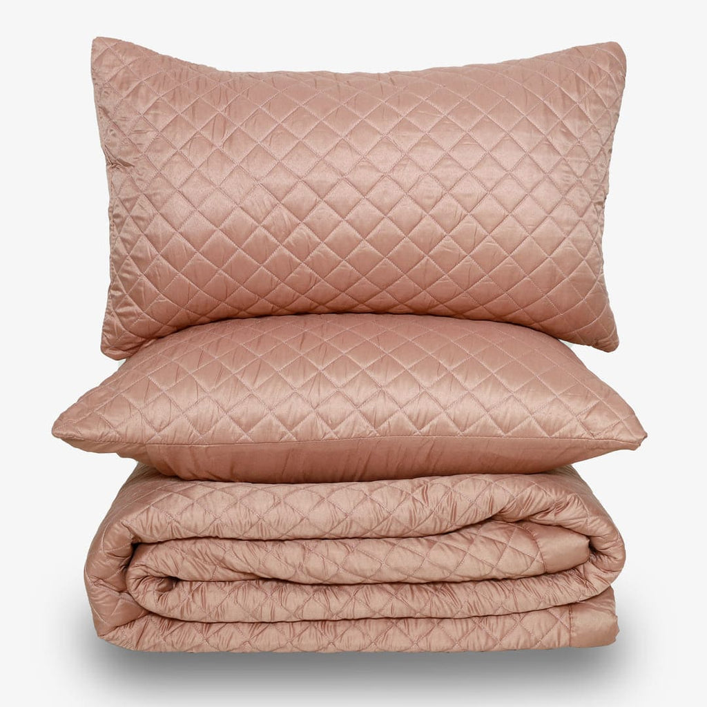 Zarf California King Size AC Comforters With 2 Pillow Cases & 2 Cushion Covers - Sakura