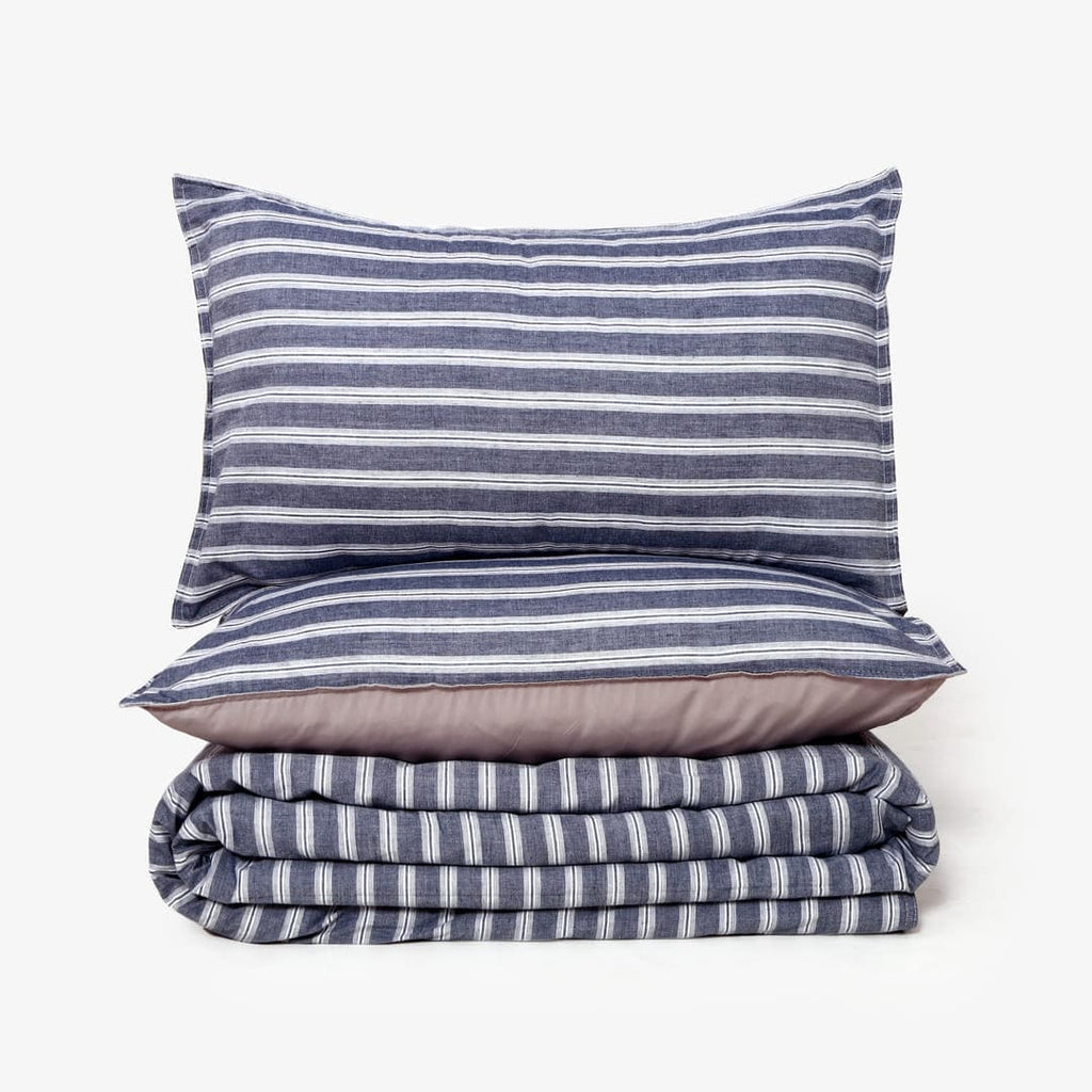 Linen Blend AC Comforter With 2 Pillow Cases and 1 Breakfast Pillow - Linea