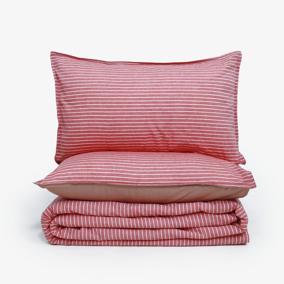 Linen Blend AC Comforter With 2 Pillow Cases and 1 Breakfast Pillow - Sero