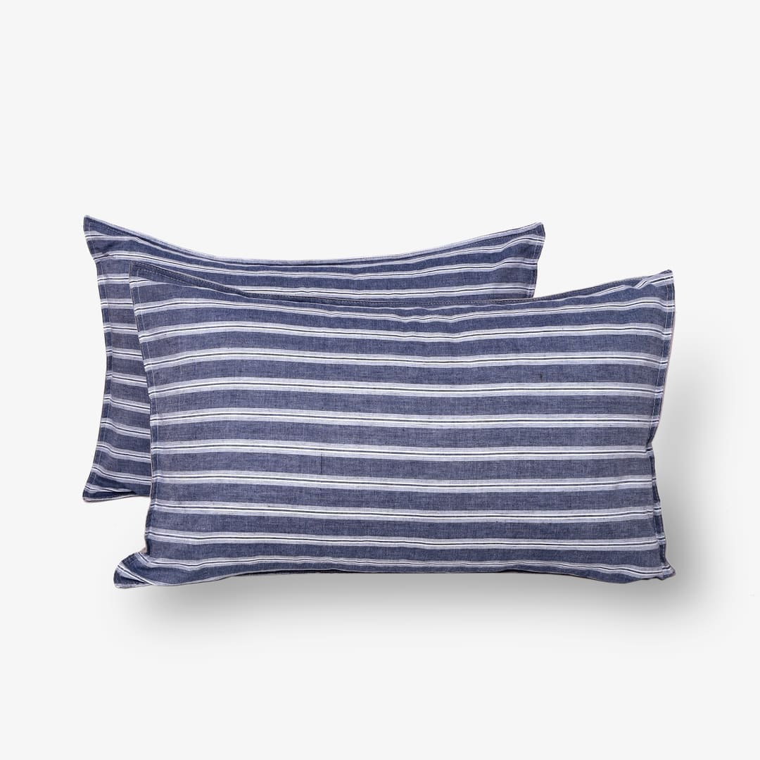 Linen Blend AC Comforter With 2 Pillow Cases and 1 Breakfast Pillow - Linea