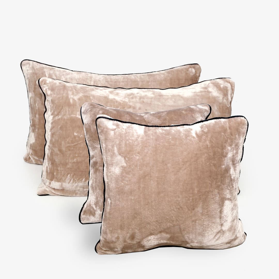 AC Blanket Cushion Covers-Set of 2 - Ecru