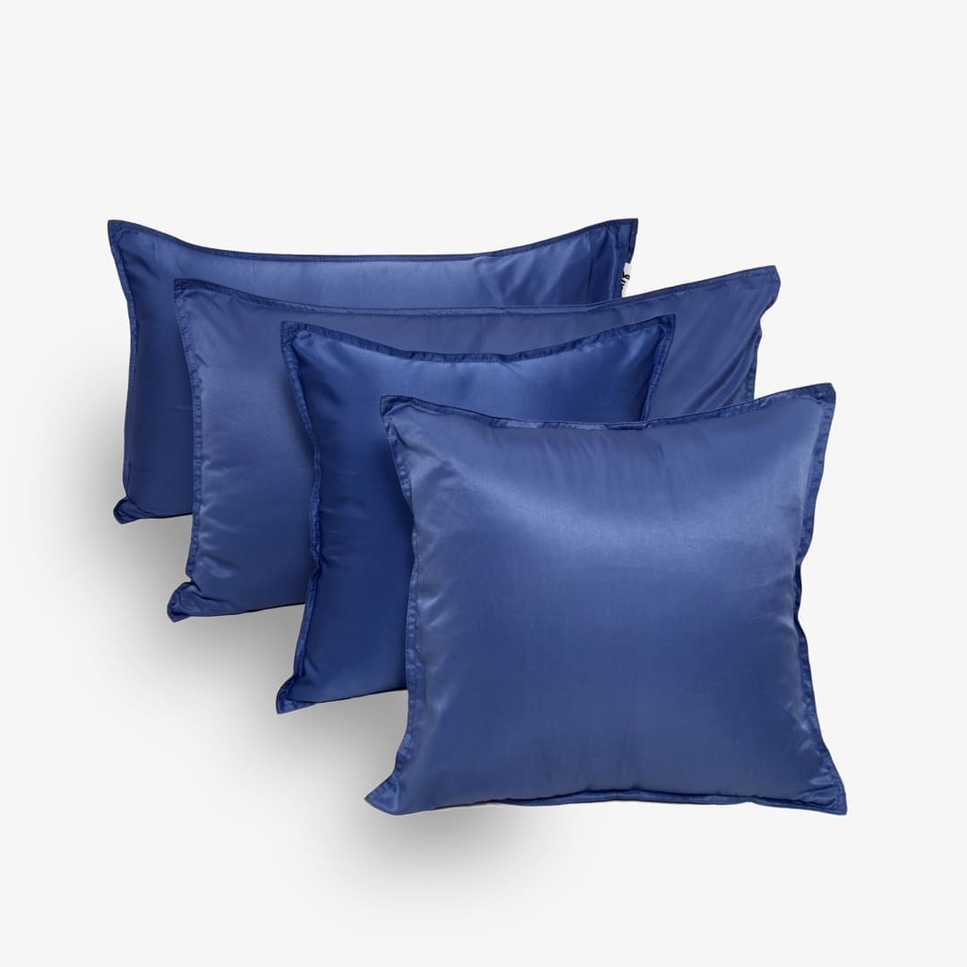 Zarf Linen Blend Bedding Set Of 9 - Seafarer