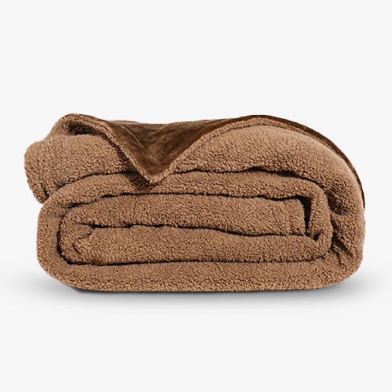 Zarf California King Size Reversible Blanket Cover With 2 Cushion Covers - Rustic Cocoa