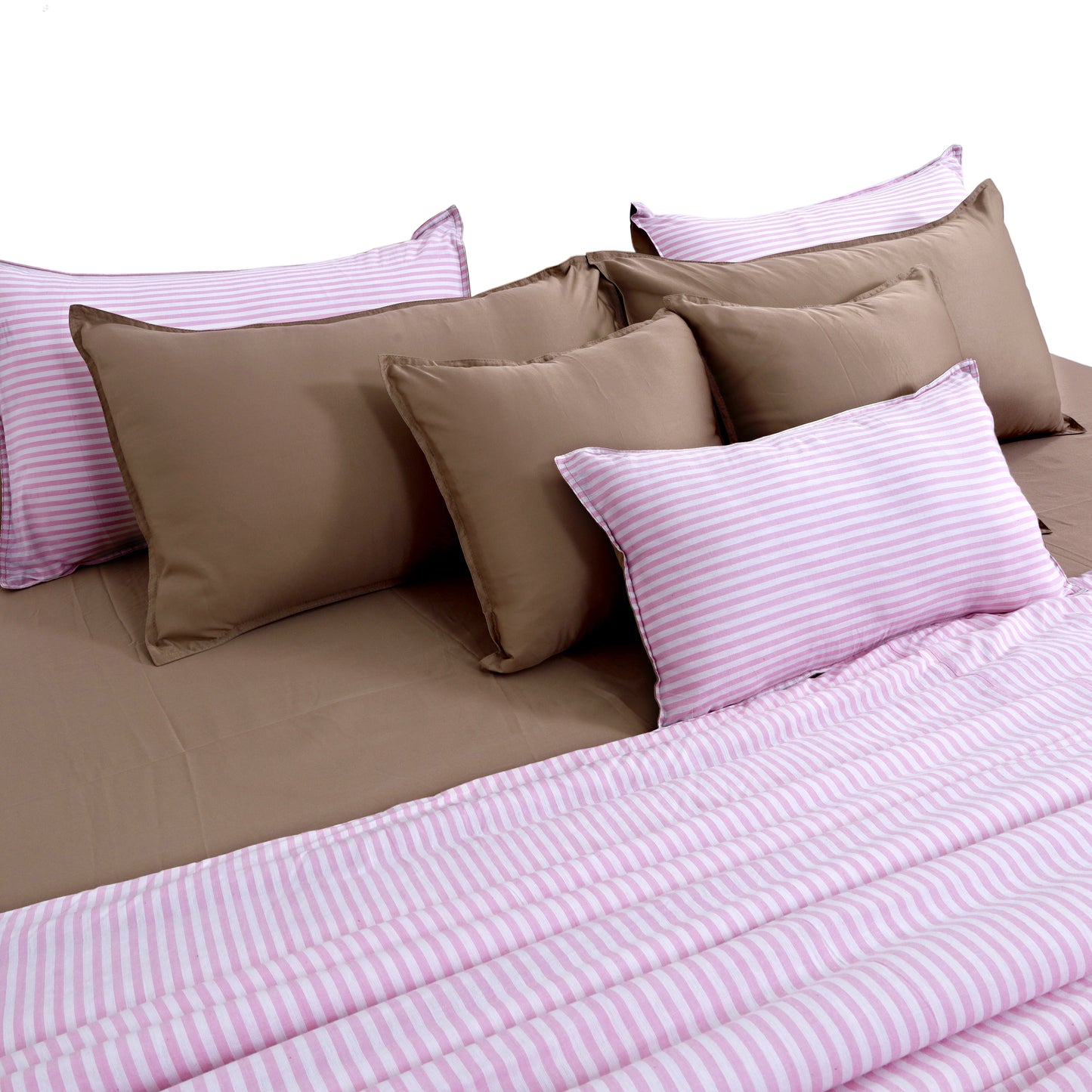 Linen Blend AC Comforter With 2 Pillow Cases and 1 Breakfast Pillow - Trosa