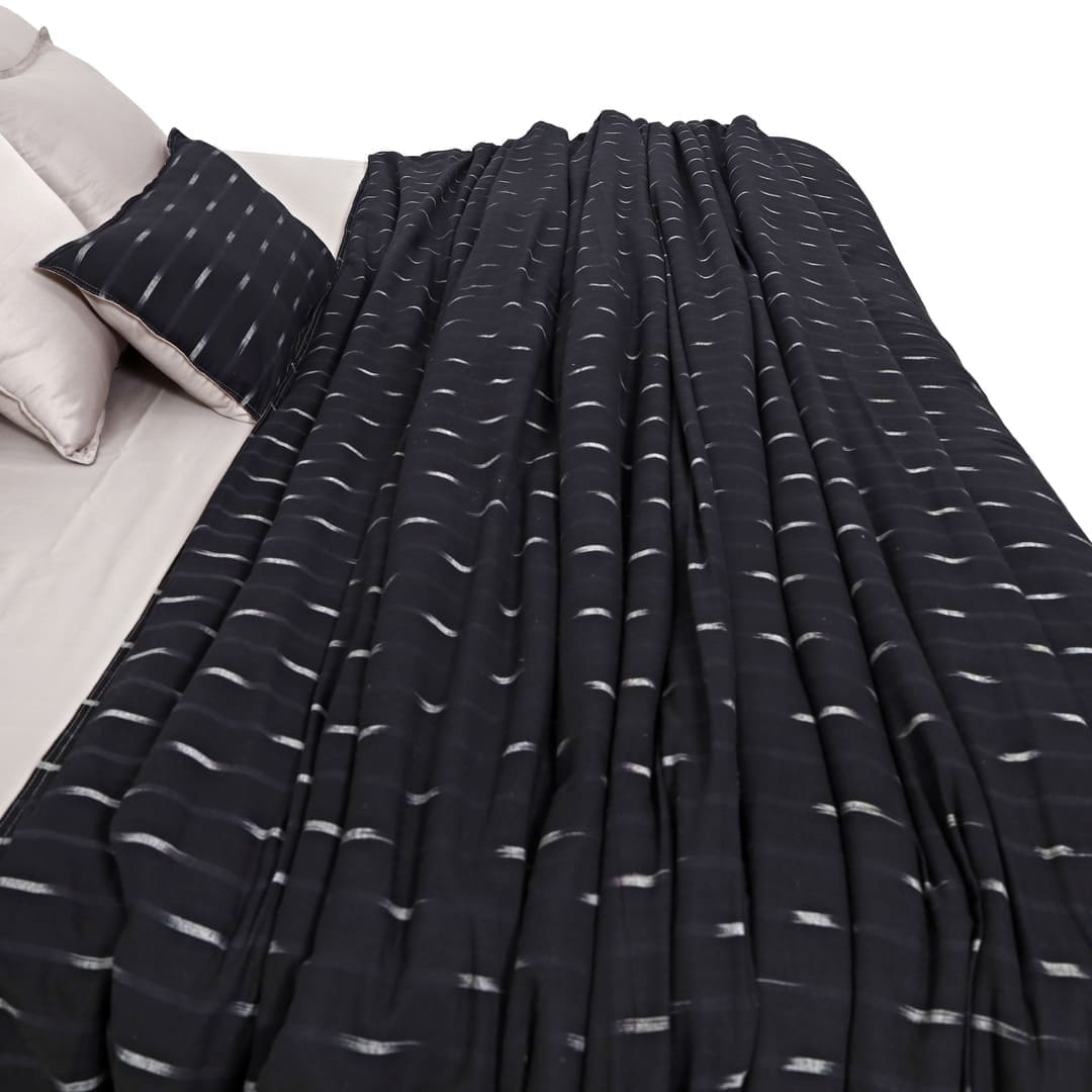 Linen Blend AC Comforter With 2 Pillow Cases and 1 Breakfast Pillow - Crest