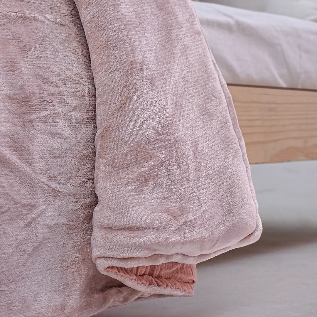 Zarf Boutique Comforter Set For Single Bed With 2 Designer Pillowcases & 2 Designer Cushion Covers - Boutique Dusty