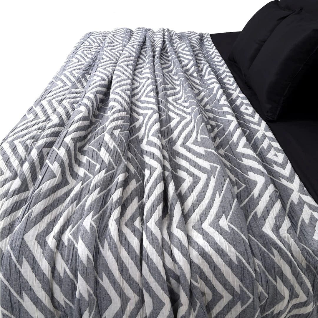 Zarf Plush Cotton AC Comforter For Single Size Bed With 2 Pillow Cases - Sapphire