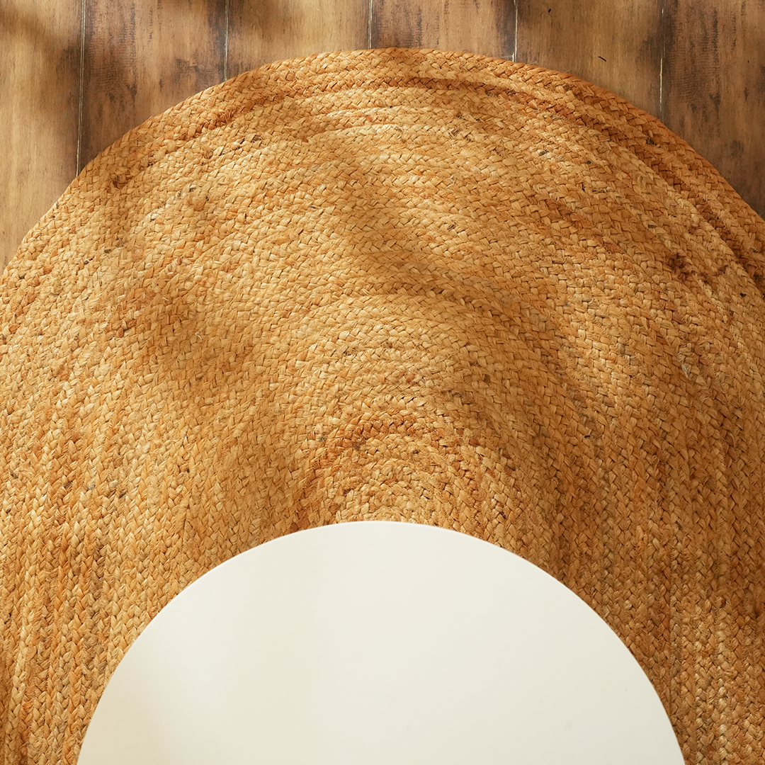 Zarf Ultra-Large Natural Jute Oval Floor Carpet