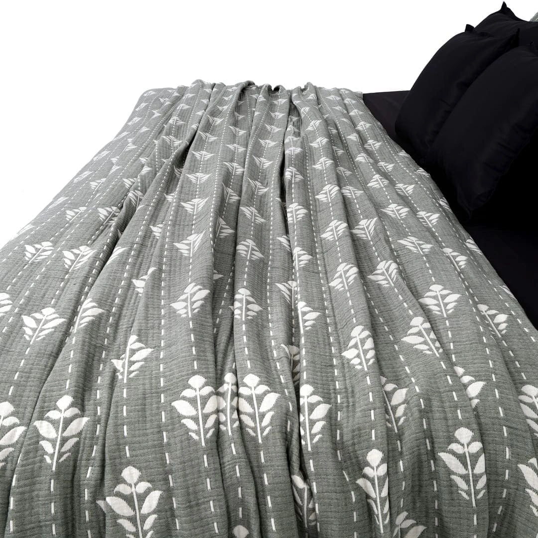 Zarf Plush Cotton AC Comforter For Single Size Bed With 2 Pillow Cases - Snowshade