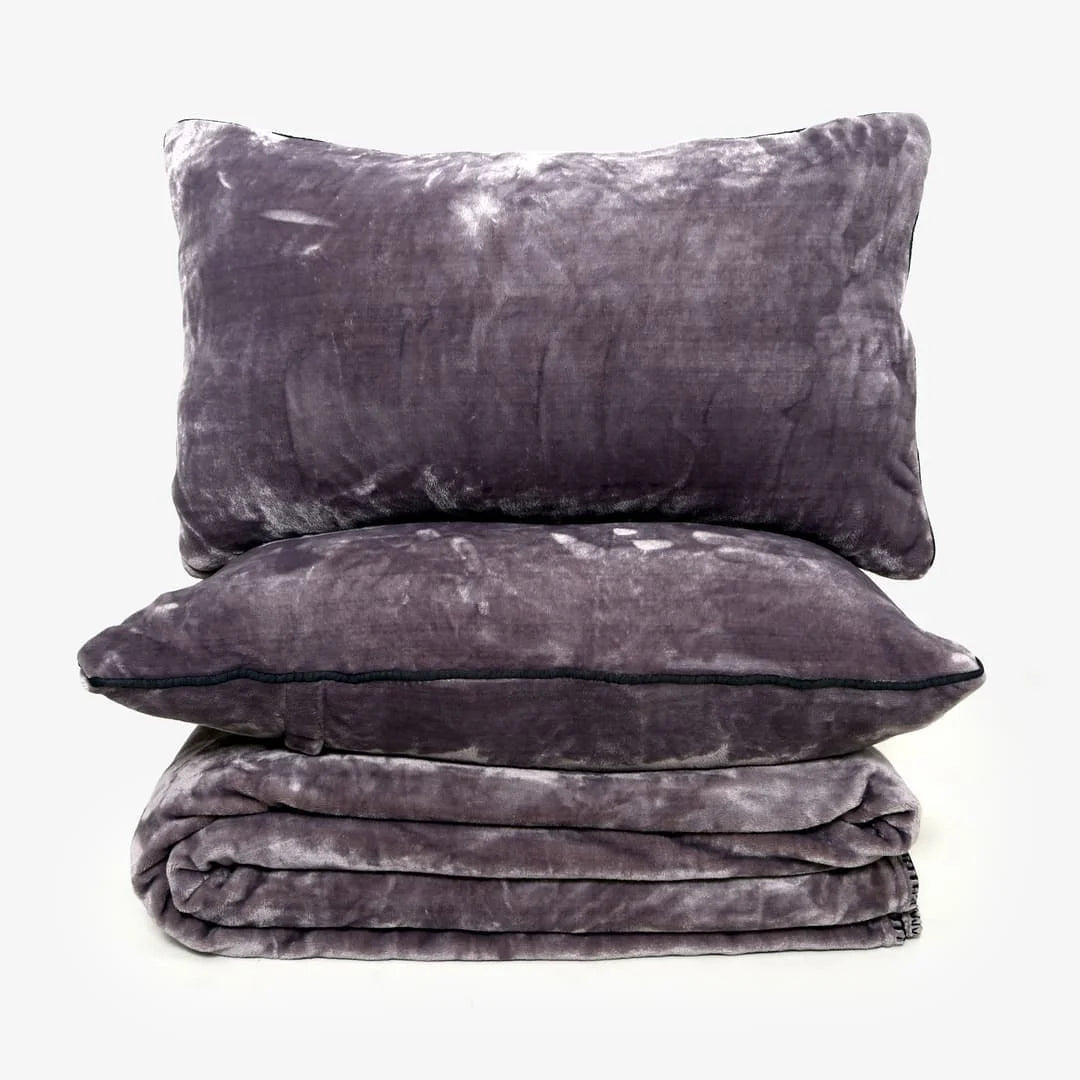 Zarf All-Season Premium AC Blanket With Two Pillow Covers & Two Cushion Covers - Mauve