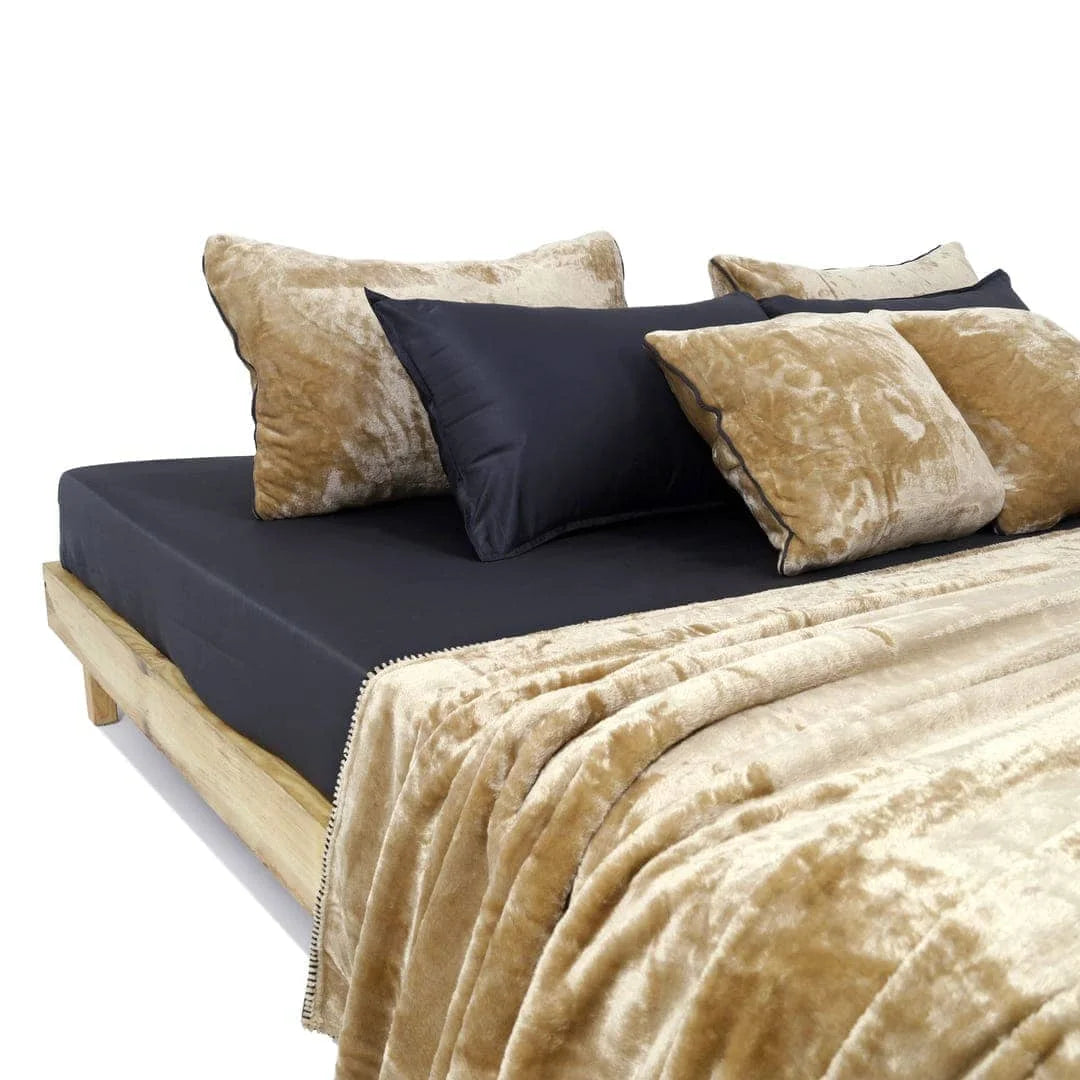 Zarf All-Season Premium AC Blanket With Two Pillow Covers & Two Cushion Covers - Taupe