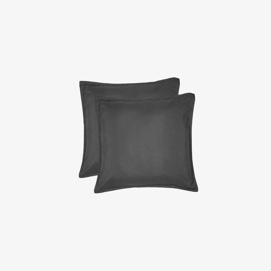 Italian Weave Cushion Covers- Set Of 2 - Cinder