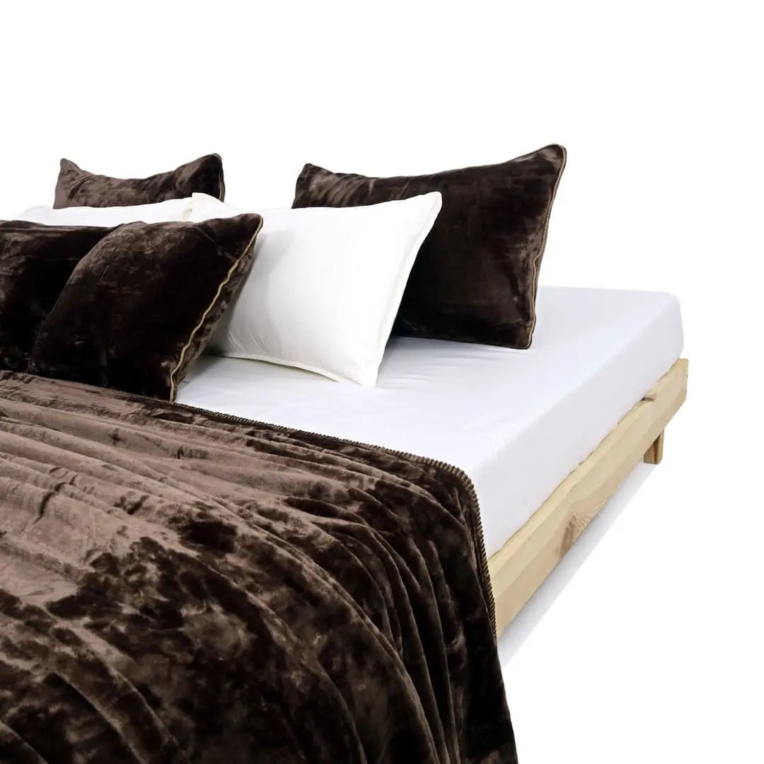 Zarf All-Season Premium AC Blanket With Two Pillow Covers & Two Cushion Covers - Mocha
