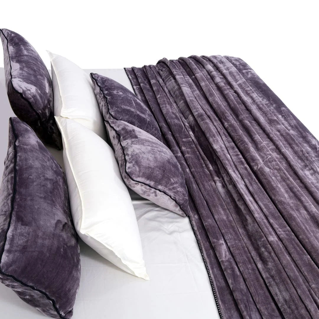 Zarf All-Season Premium AC Blanket With Two Pillow Covers & Two Cushion Covers - Mauve