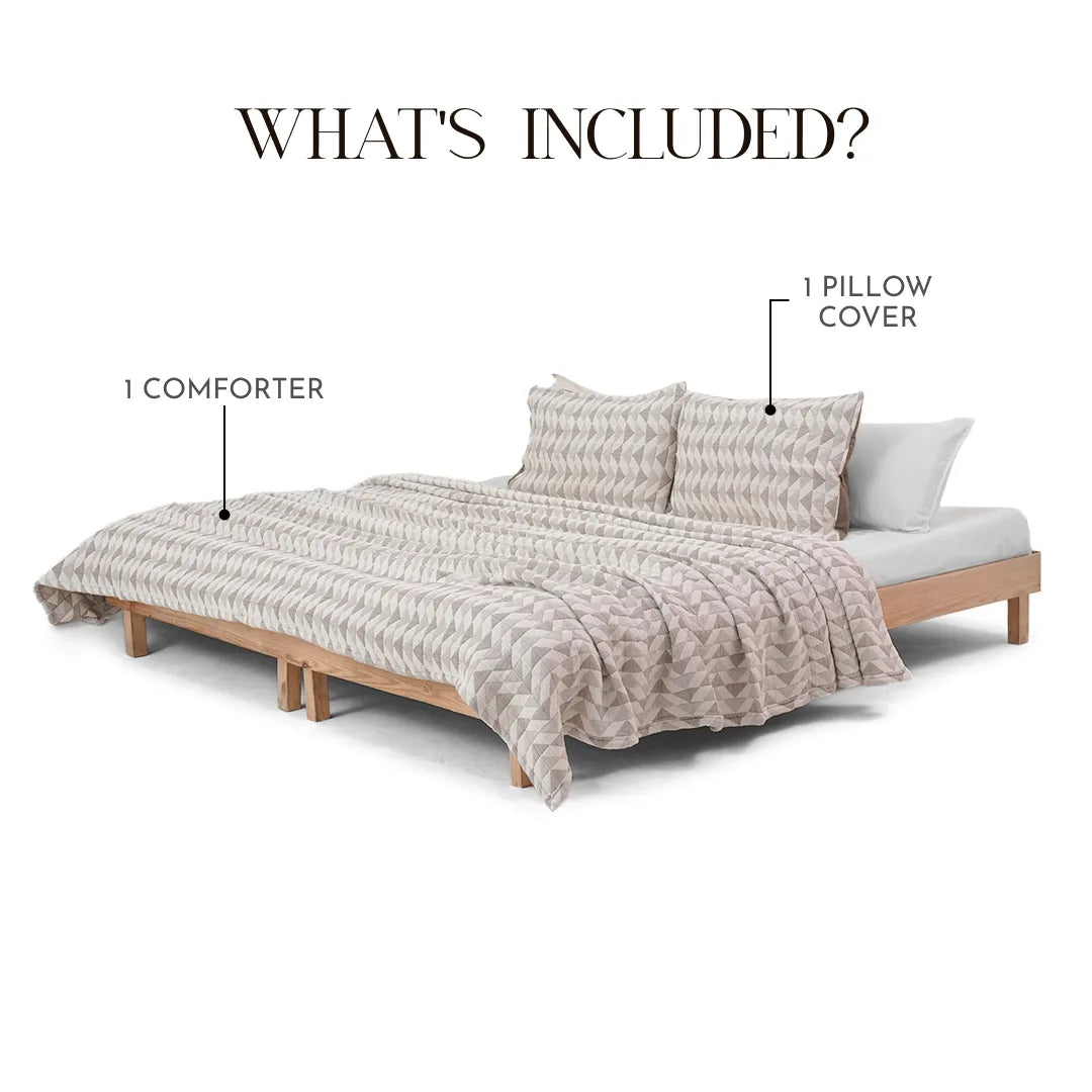 Zarf All-Season Plush Baby Size AC Comforter With 1 Pillow Case - Celestial Grey