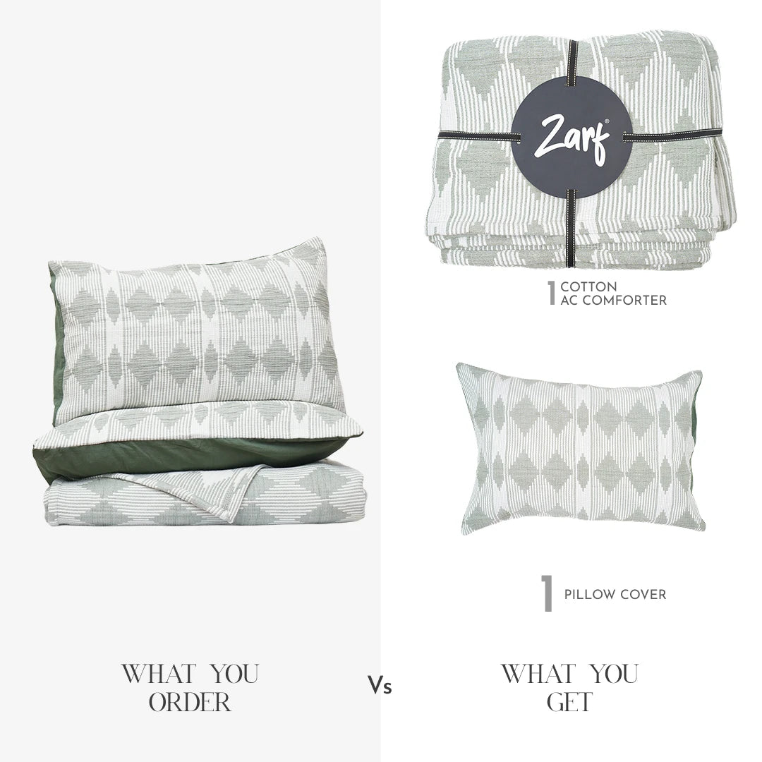 Zarf All-Season Plush Baby Size AC Comforter With 1 Pillow case - Lunar Dust
