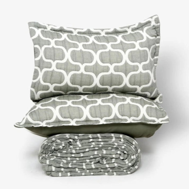 Zarf California King Size Plush Cotton AC Blanket With 2 Pillow Cases - Earthveil