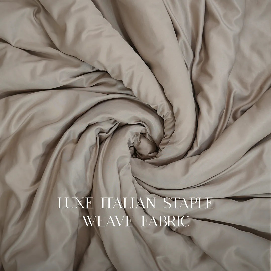 ZARF Italian Staple Weave Comforter For Single Size Bed With 2 Designer Pillow Cases, 2 Solid Pillowcases & 2 Cushion Covers - Marbelle
