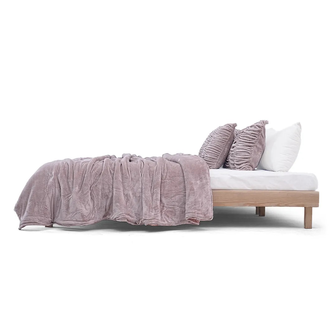 Zarf Boutique Comforter Set For Single Bed With 2 Designer Pillowcases & 2 Designer Cushion Covers - Boutique Dusty