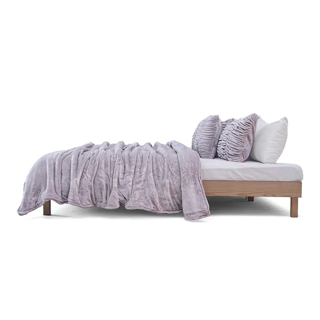 Zarf Boutique Comforter Set For Single Bed With 2 Designer Pillowcases & 2 Designer Cushion Covers - Boutique Shadow