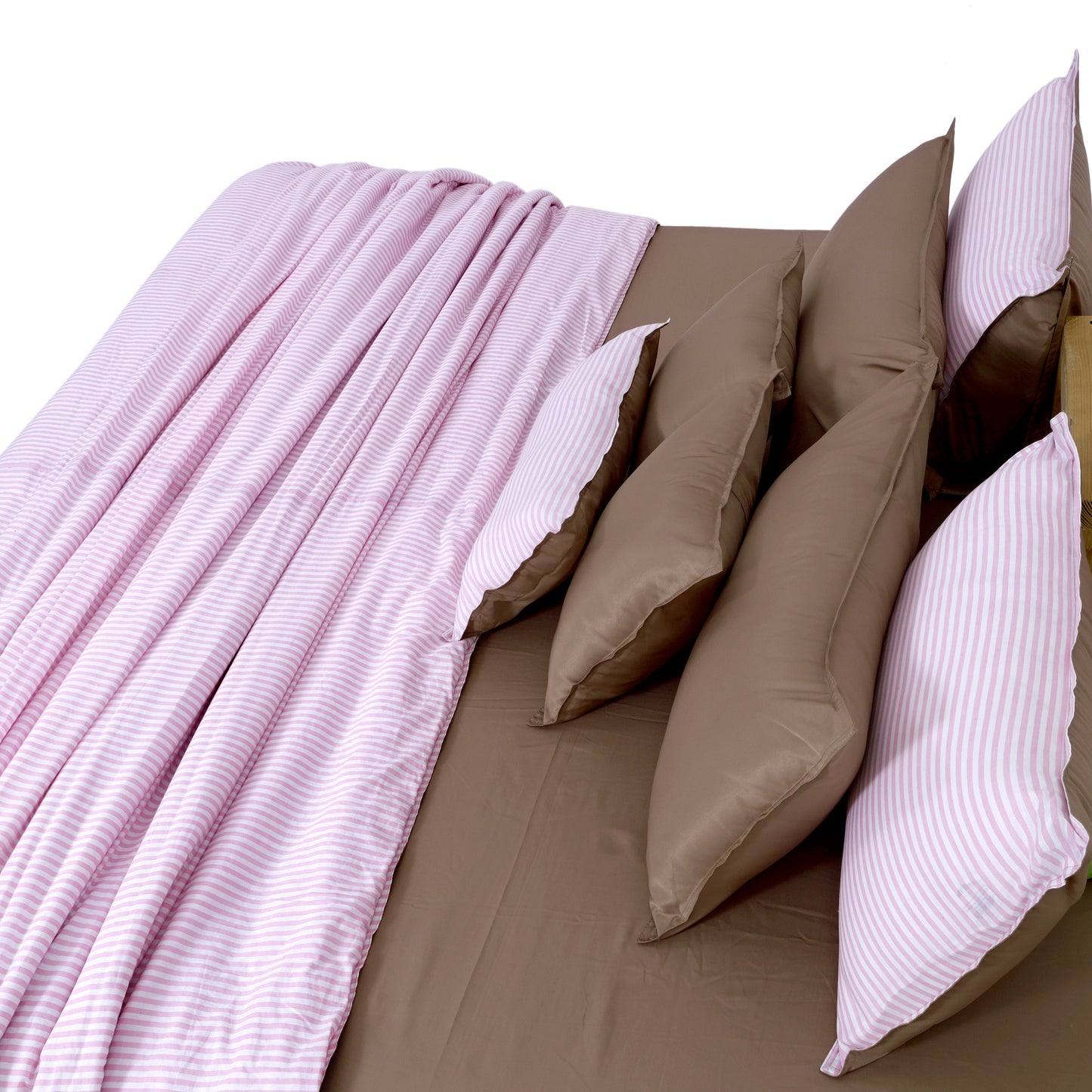 Linen Blend AC Comforter With 2 Pillow Cases and 1 Breakfast Pillow - Trosa