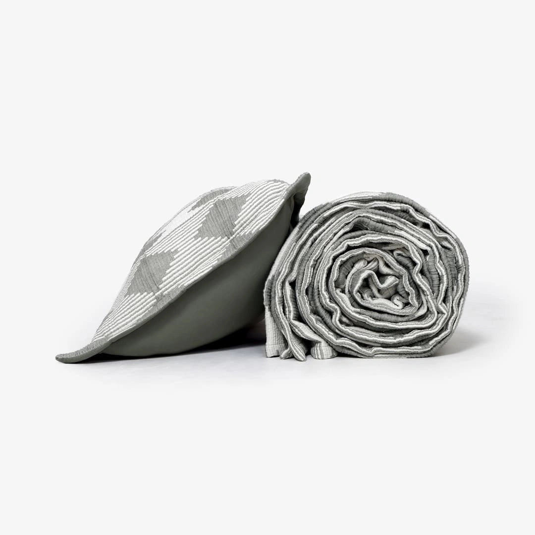 Zarf Plush Cotton AC Comforter For Single Size Bed With 2 Pillow Cases - Lunar Dust