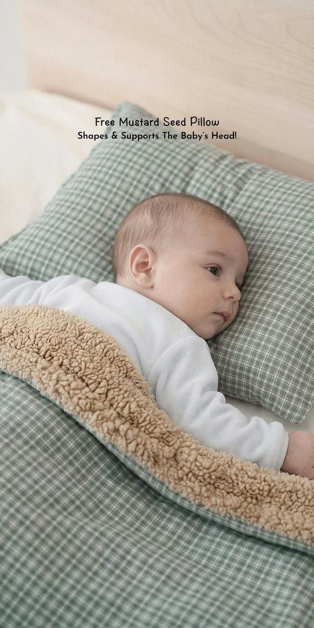 Reversible Winter Baby Blanket With 1 Pillow & 1 Pillow Cover - Dewdrop