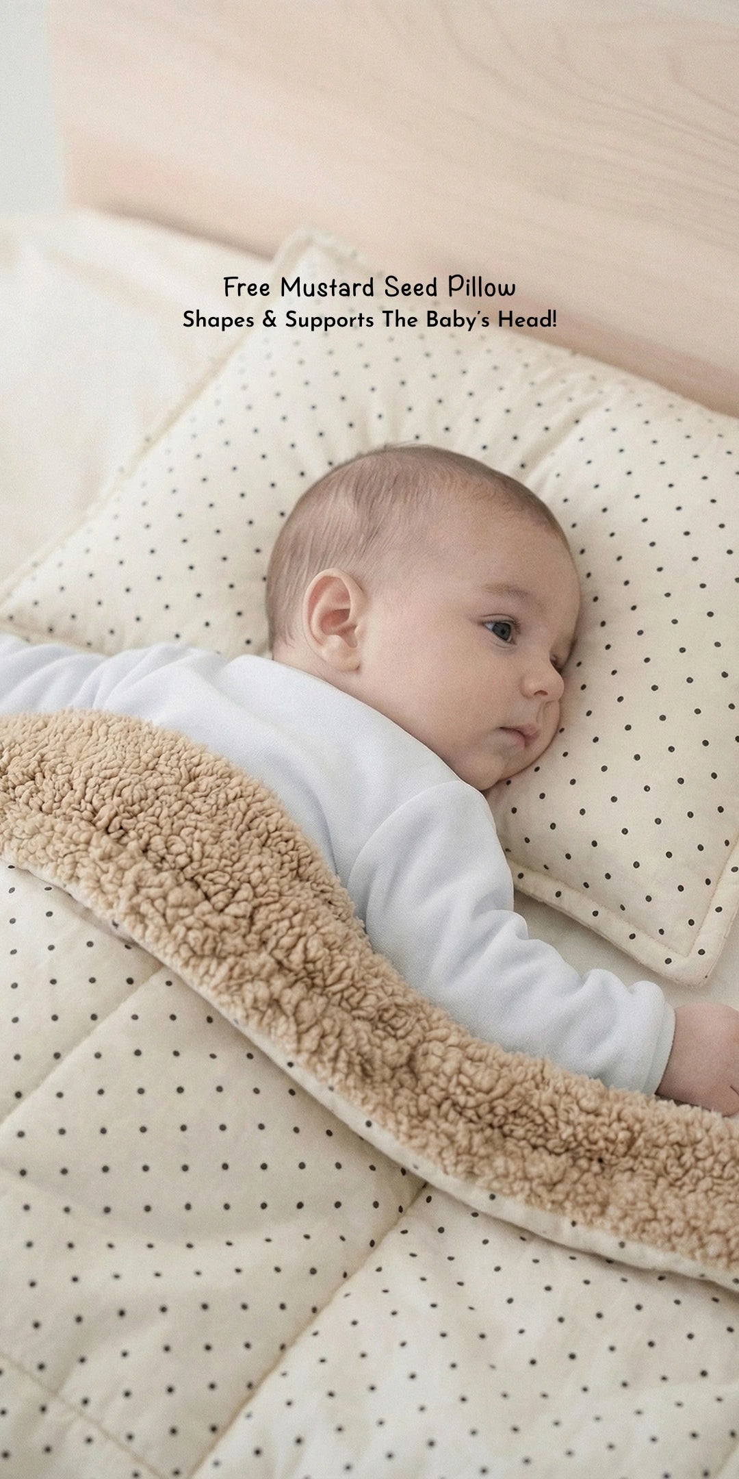Reversible Winter Baby Blanket With 1 Pillow & 1 Pillow Cover - Fluffly