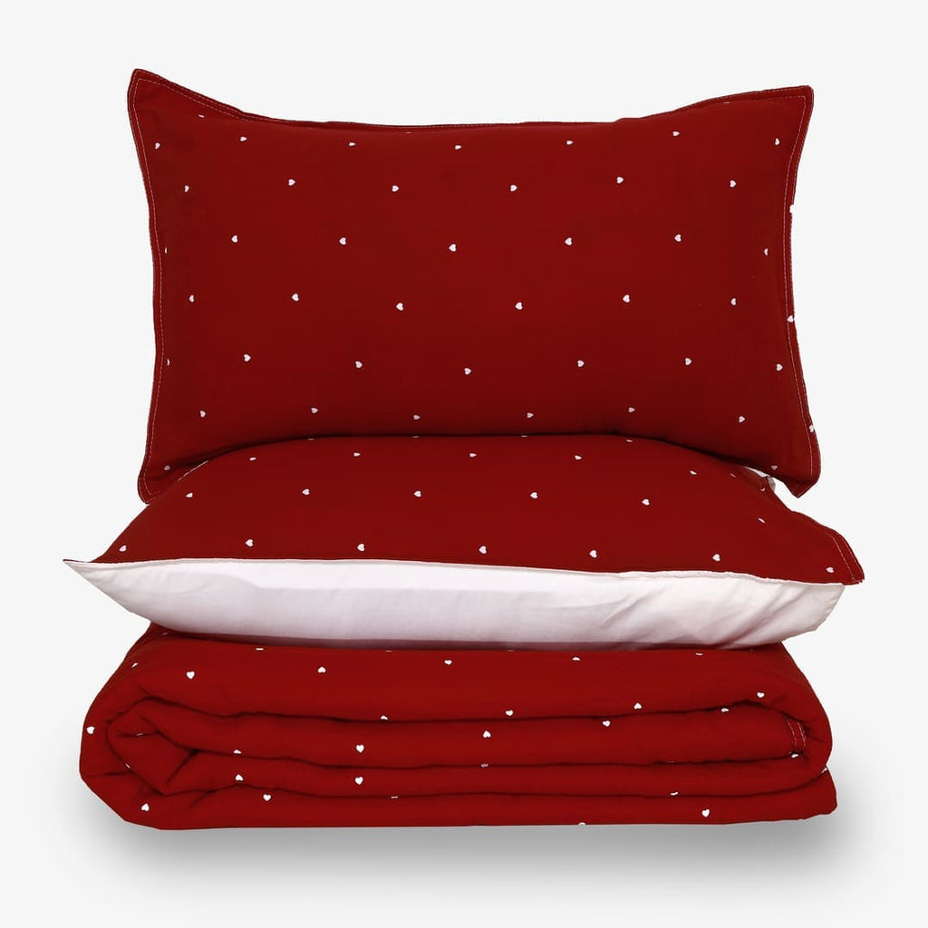 Linen Blend AC Comforter With 2 Pillow Cases and 1 Breakfast Pillow - Luvlap