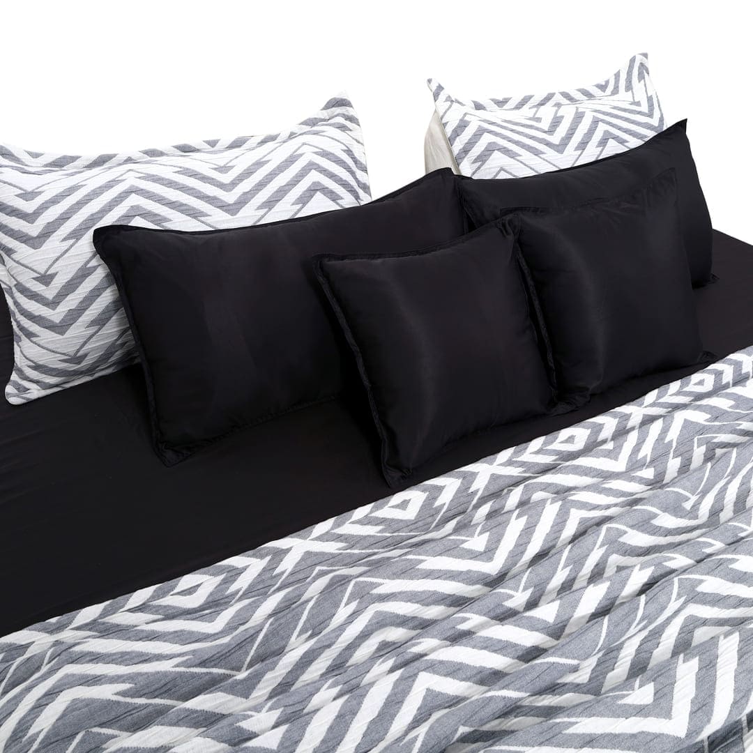 Zarf Plush Cotton AC Comforter For Single Size Bed With 2 Pillow Cases - Sapphire