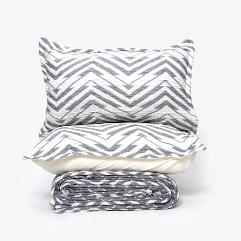 Zarf Plush Cotton AC Comforter For Single Size Bed With 2 Pillow Cases - Sapphire