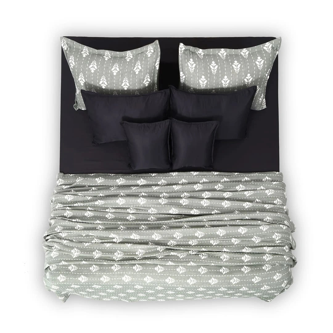 Zarf Plush Cotton AC Comforter For Single Size Bed With 2 Pillow Cases - Snowshade