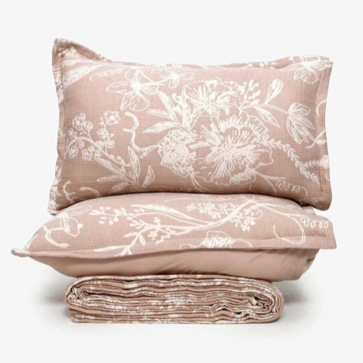 Zarf California King Size Plush Cotton AC Blanket With 2 Pillow Cases - Candyfloss