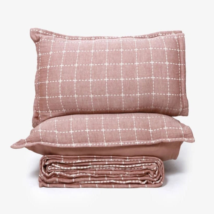 Zarf California King Size Plush Cotton AC Blanket With 2 Pillow Cases - Bloomist