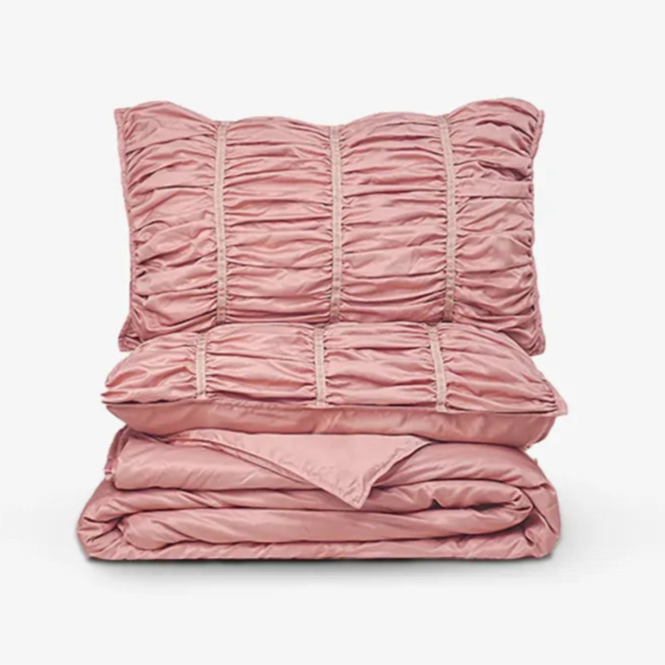 Zarf Italian Staple Weave Bedding Set Of 8 - Orchid