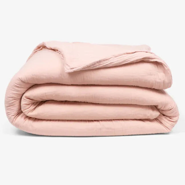ZARF French Muzlin Comforters For Single Size Bed With 2 Cushion Covers - Taffy