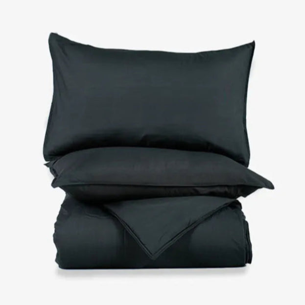 Zarf California King Size AC Comforters With 2 Pillow Cases & 2 Cushion Covers - Ashen