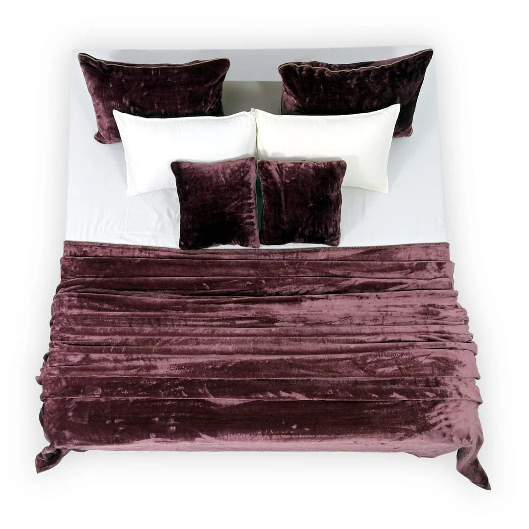 Zarf All-Season Premium AC Blanket With Two Cushion Covers - Mulberry