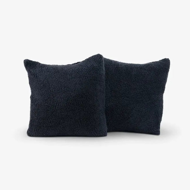 2 luxe Cushion Covers - Graphite Grey