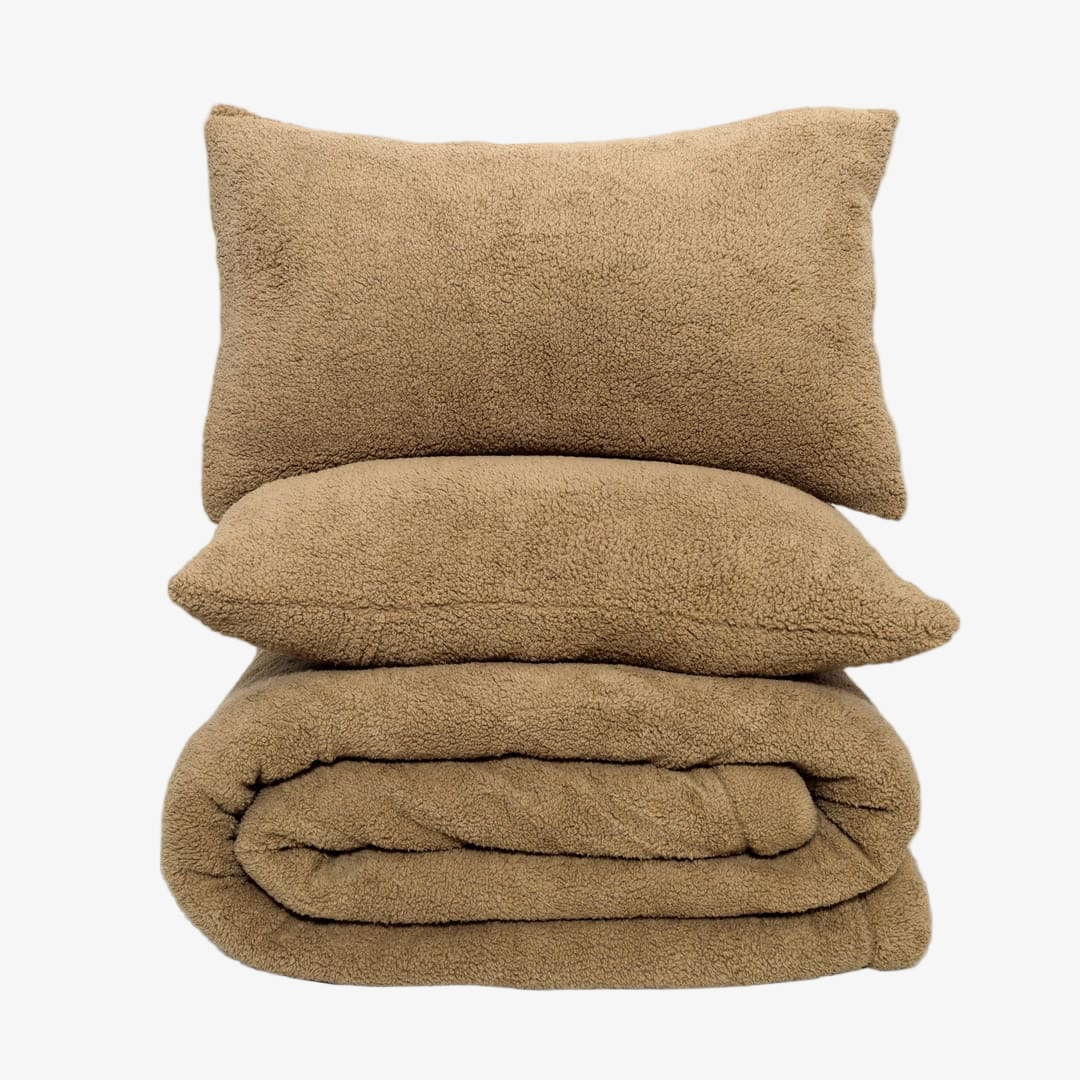 ZARF Faux Shearling Blanket For Single Size Bed - Vanilla Ivory