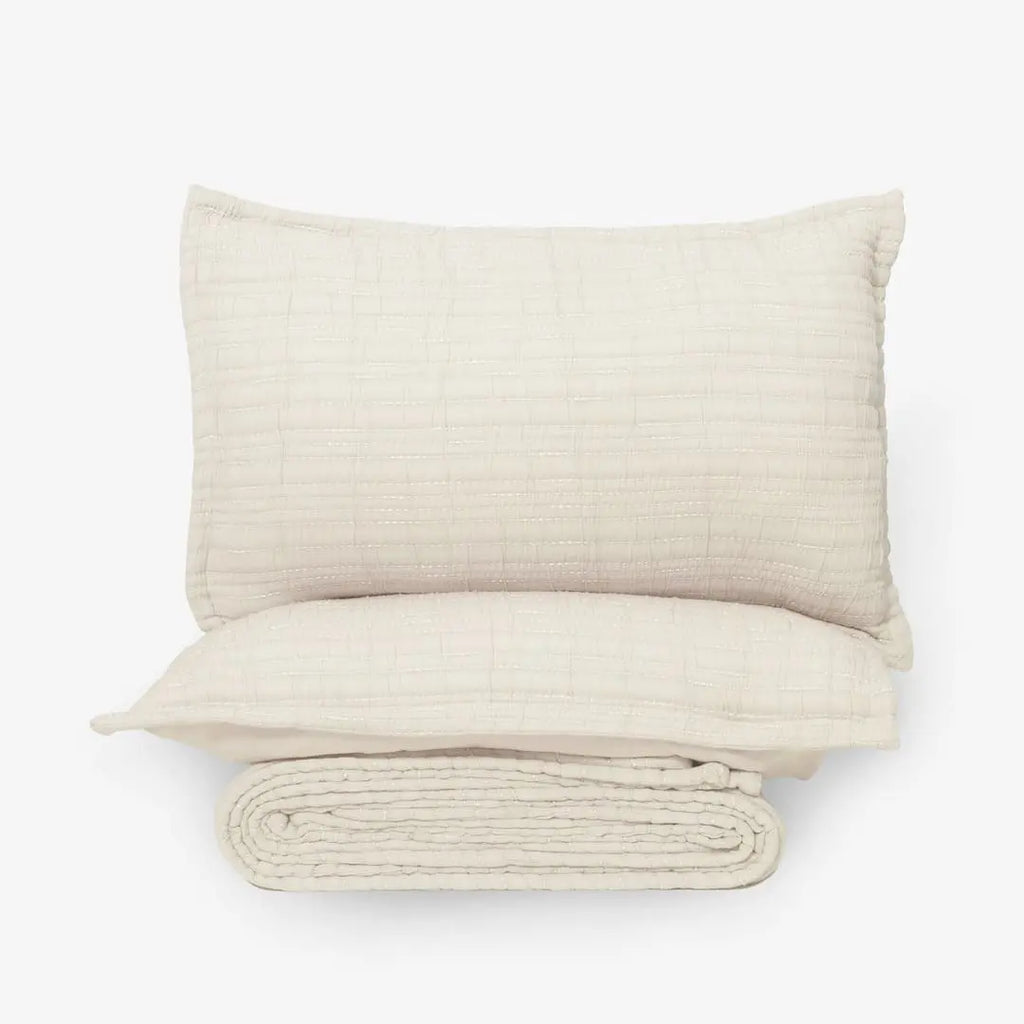 Zarf King Size Pure Cotton Cottage Blanket with 2 Pillowcases and 1 Cushion Cover - Opal Rose