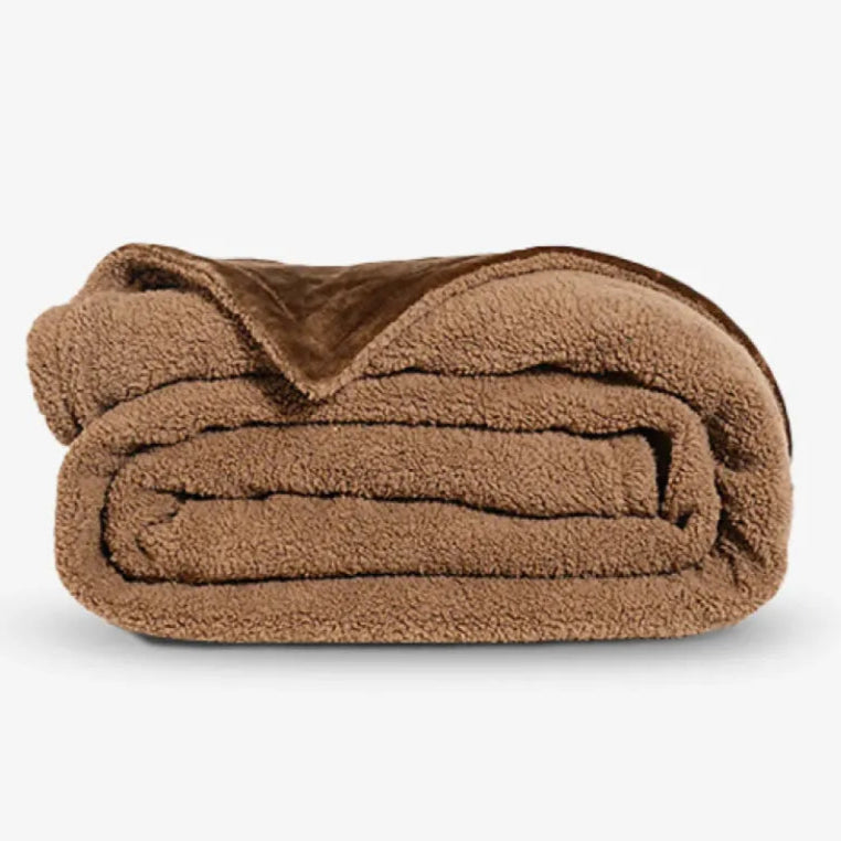 Zarf California King Size Reversible AC Blanket Cover With 2 Cushion Covers - Rustic Cocoa