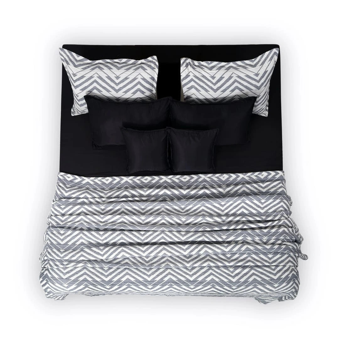 Zarf Plush Cotton AC Comforter For Single Size Bed With 2 Pillow Cases - Sapphire